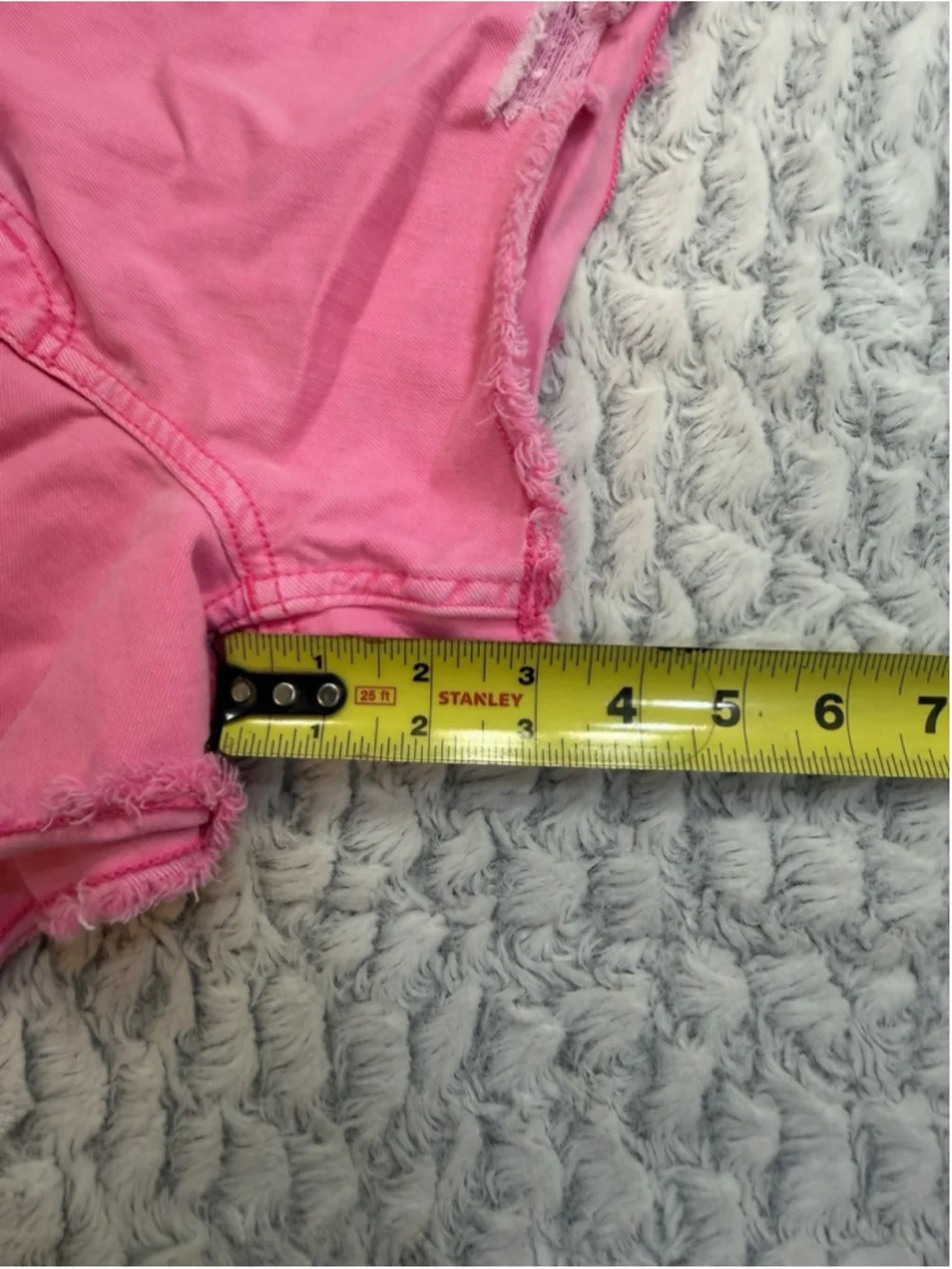 Justice Girls Size 14 Pink Denim Mini Mom Cut-Off Shorts Distressed Pockets